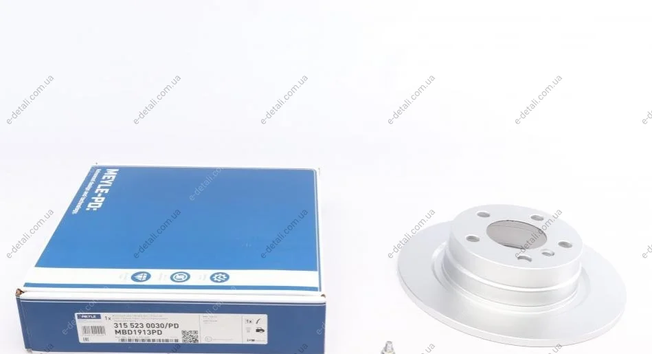 Диск тормозной (задний) BMW 1 (F20/F21)/ 2 (F22/F23) 1.8d 11- (290x9.4mm) MEYLE 315 523 0030/PD (фото 1)