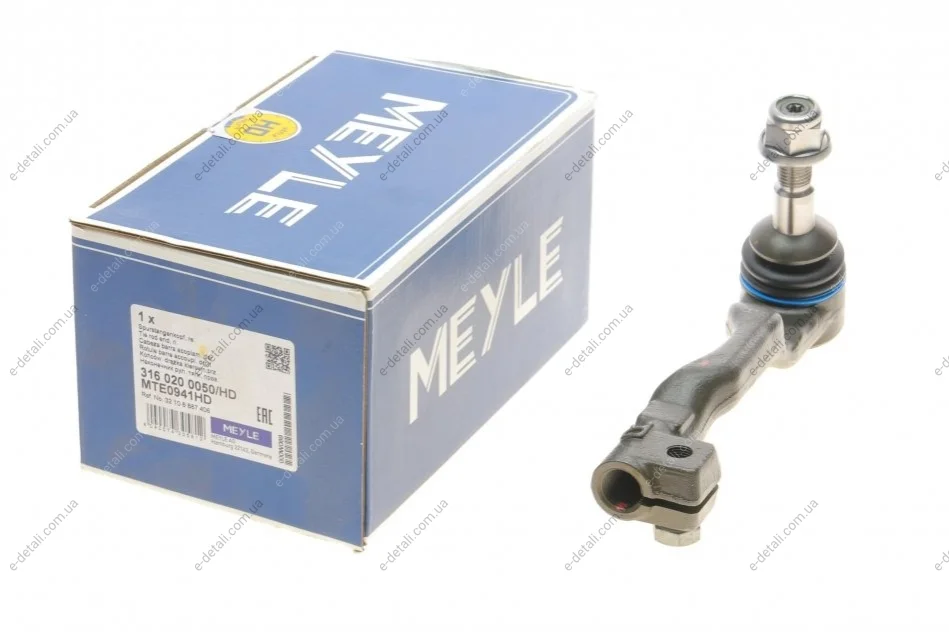 Наконечник тяги рулевой (R) BMW X5 (G05/F95)/X6 (G06/F96)/X7 (G07) 18- B47/B57/B58 MEYLE 316 020 0050/HD (фото 1)