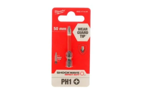 Біта SHOCKWAVE, PH1, 50мм MILWAUKEE 4932471564