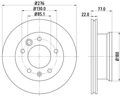 Диск тормозной MINTEX MDC1037C