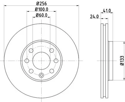 Диск тормозной MINTEX MDC1049C