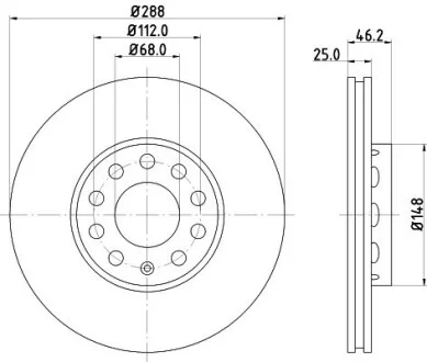 Диск тормозной MINTEX MDC768C