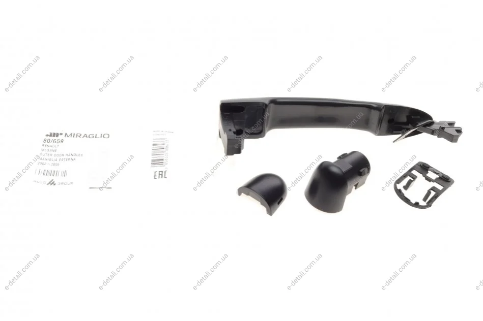 Ручка двери (передней/задней/снаружи) Renault Megane/Scenic 02-09 MIRAGLIO 80/659 (фото 1)