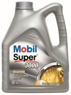 Масло моторное SUPER 3000 5W-40 API SN/SM (Канистра 4л) MOBIL 150013