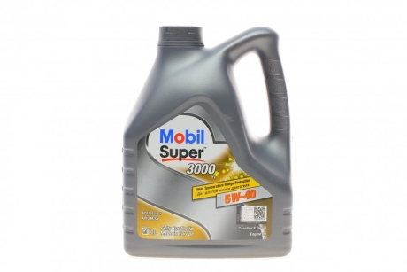 Масла моторные Super 3000 X1 5W-40, 4л. MOBIL 152566