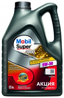 Масло двигуна SUPER 3000 5W-30 Formula FE (Каністра 5л) MOBIL 156155