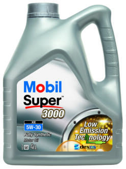 Моторна олива Super 3000 (4L +) 5W30 API CF SL SM SN ACEA C3 DEXOS 2 FORD M2C917 A MB 229.51 MB 229.52 VW 505.00 VW 505.01 MOBIL 201510301069
