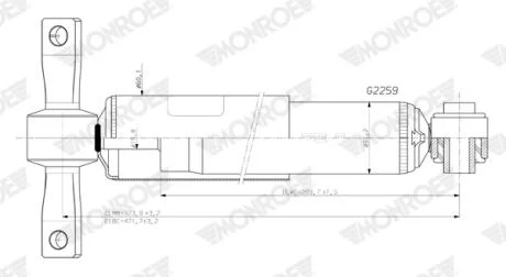 Амортизатор підвіски MONROE G2259