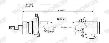 Амортизатор підвіски MONROE G8652