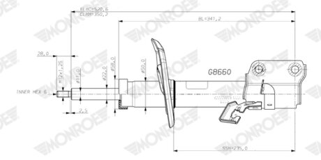 Амортизатор газомасляний MONROE G8660