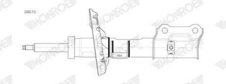 Амортизатор підвіски MONROE G8670