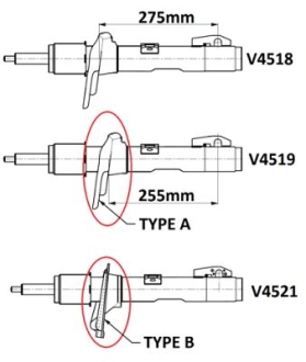 Амортизатор подвески MONROE V4521