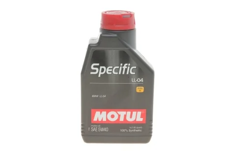 Олива 5W40 Specific LL-04 (1L) 101272 знято з виробн/заміна на 854111 MOTUL 832701