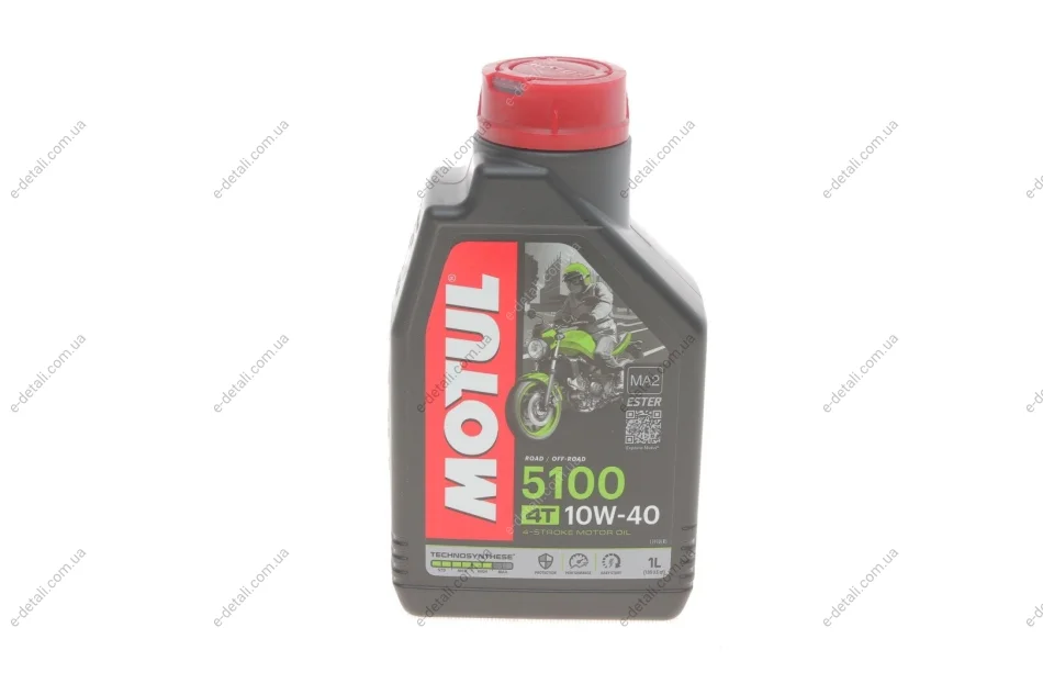 Масло 10W40 5100 4T Technosynthese (1L) (104066) MOTUL 836511 (фото 1)