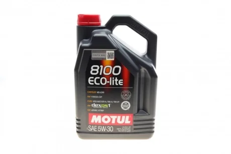 Масло 5W30 ECO-lite SAE 8100 (5L) (GM-dexos1 GEN3/FORD M2C 929-A/M2C 946-A) (107252/108214/104989) MOTUL 839551