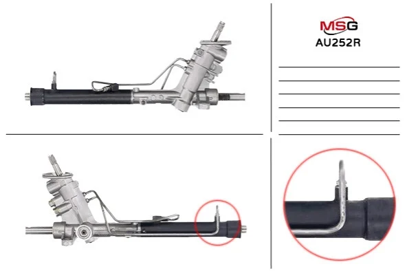 Рульова рейка з ГПК відновлена Audi A2 00-05 MSG AU252R (фото 1)
