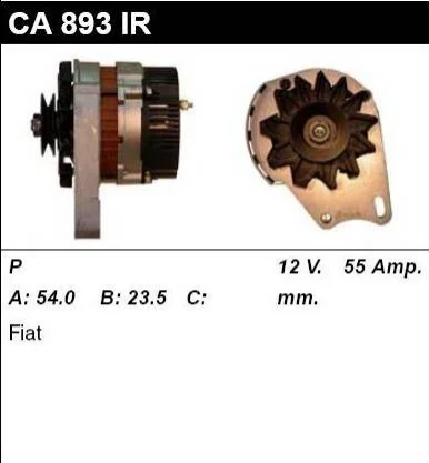 Генератор відновлений Fiat Seicento 98-10 MSG CA893IR (фото 1)