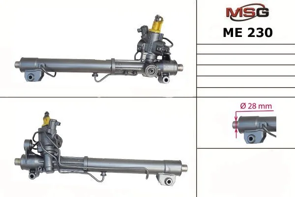 Рульова рейка з ГУР нова Mercedes-Benz S-Class W221 05-13, Mercedes-Benz E-Class W212 09-16, Mercedes-Benz C-Class W204 07-14 MSG ME230 (фото 1)