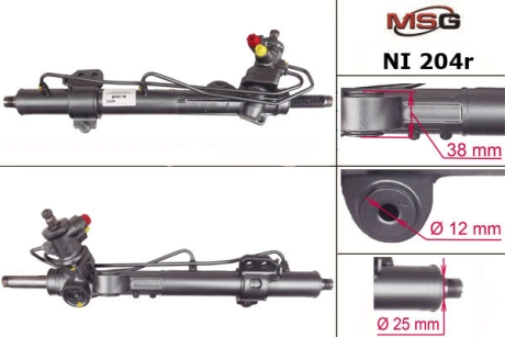 Рульова рейка з ГПК відновлена Nissan Almera N16 00-06 MSG NI204R