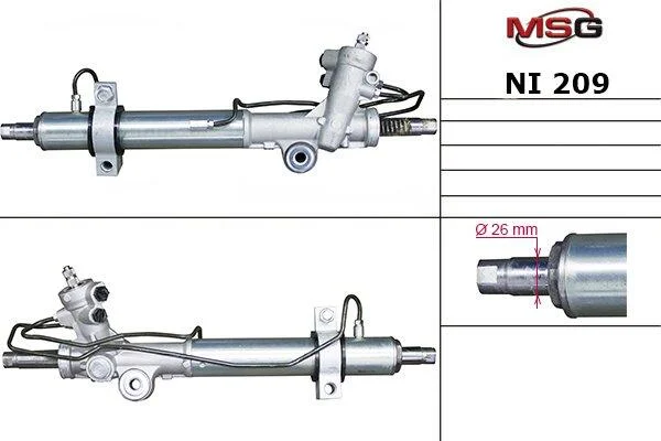 Рульова рейка з ГУР нова Nissan Murano 02-08 MSG NI209 (фото 1)