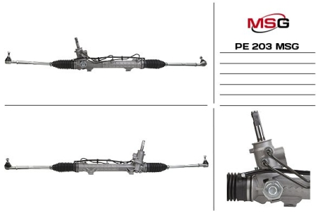 Рульова рейка з ГПК нова Peugeot 206 98-12 MSG PE203