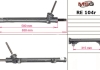 Рульова рейка без ГПК відновлена Renault Kangoo 97-07, Renault Megane II 03-09, Mercedes-Benz Citan 12-21 MSG RE104R (фото 1)
