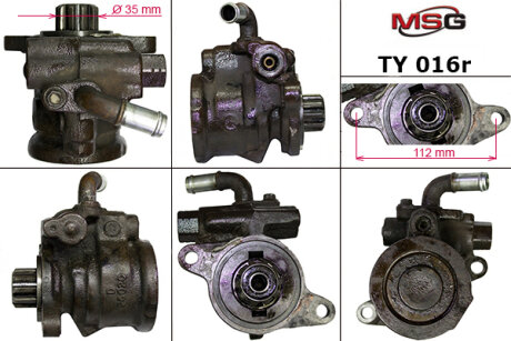 Насос ГУР відновлений Toyota 4Runner 96-02, Toyota Hiace 95-12, Toyota Land Cruiser Prado 90 96-02 MSG TY016R