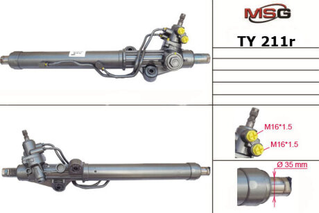Рульова рейка з ГУР відновлена Toyota Land Cruiser 100 98-07, Lexus LX470 98-07 MSG TY211R