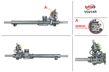 Рульова рейка з ГУР відновлена Volvo S80 98-05 MSG VO214R