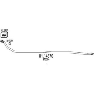 Передняя труба выхл. системы MTS 01.14870