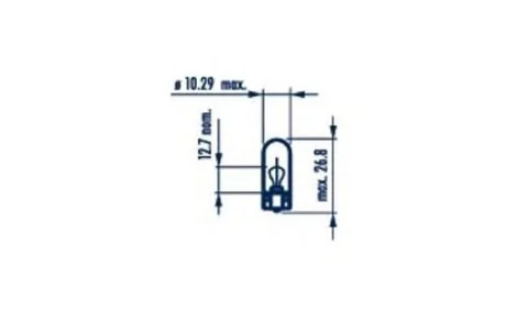 Автолампа Narva W2,2W W2,1x9,5d 2,2 W прозрачная NARVA 17059