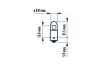 Автолампа T4W 12V 4W BA9s Standard NARVA 171313000 (фото 2)
