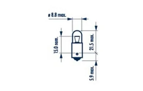 Автолампа Narva T4W BA9s 4 W прозрачная NARVA 17131