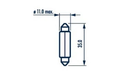 Автолампа Narva Standard C5W SV8,5 5 W прозрачная NARVA 17136