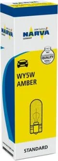 Автолампа WY5W 12V 5W W2.1x9.5d (без цоколя, желтая) NARVA 171693000