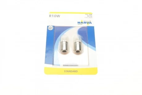 Автолампа R10W 12V 10W BA15s Standard (blister/к-кт 2шт) NARVA 173114000