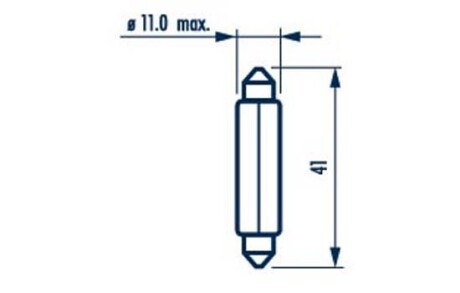 C10W 24V 10W SV8,5 11X41 |FESTOON LAMPS| 10шт NARVA 17327 (фото 1)