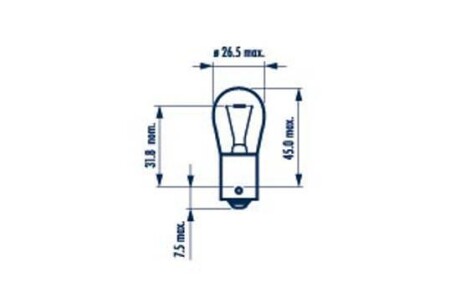 P15W 24V 15W BA15s |LAMPS FOR INDICATORS, BREAK LIGHT| 10шт NARVA 17421 (фото 1)