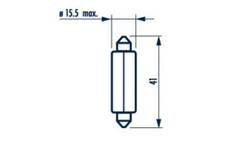 Автолампа Narva Standard T15X43 SV8,5 27 W прозрачная NARVA 17522