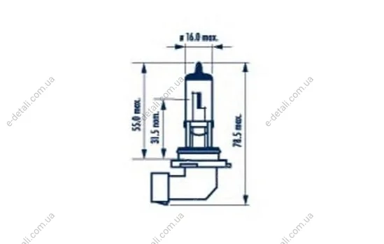 HB4 12/12,8V 50/55W P22d Blister 1 pc. NARVA 48006 (фото 1)