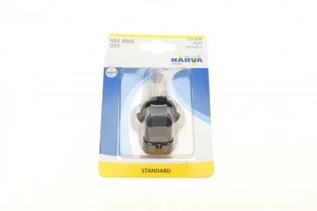 Автолампа HB4/9006 12V 51W P22d (American Types) (blister/1шт) NARVA 480064000