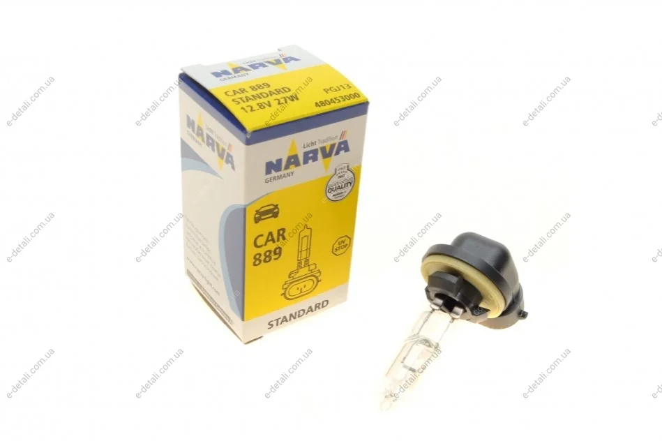 Автолампа 889 12.8V 27W PGJ13 Standard (Американські типи) NARVA 480453000 (фото 1)