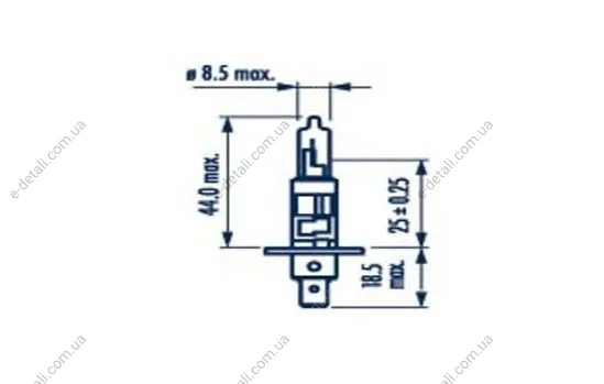 H1 12V 55W P14,5S Blister 1 pc. NARVA 48320 (фото 1)