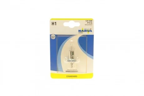 Автолампа H1 12V 55W P14.5s Standard (blister/1шт) NARVA 483204000