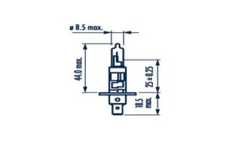 Лампа накаливания H1 12v 55w P14,5s (выр-во Narva) NARVA 48320B1
