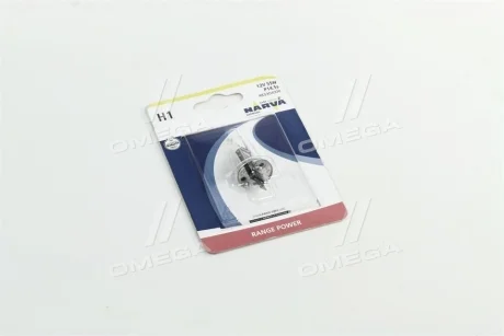 Лампа накаливания H1 12V 55W P14,5S RANGE POWER +30 (blister 1шт) (выр-во Narva) NARVA 48330B1