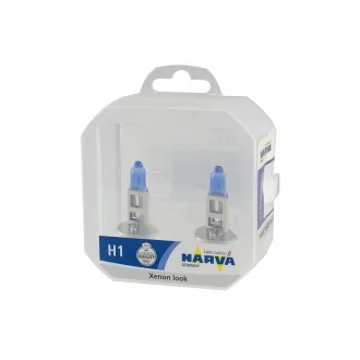 Лампа розжарювання TWIN SET H1 12V 55W RANGE POWER WHITE (вир-во Narva) NARVA 48641S2