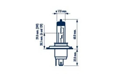 H4 12V 60/55W P43T Blister 1 pc. NARVA 48881