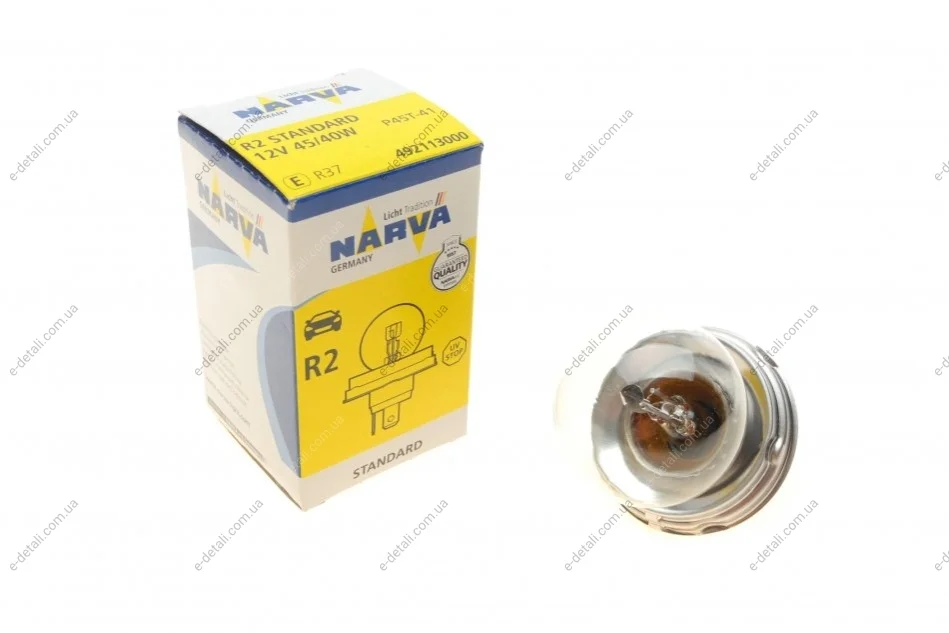 Автолампа R2 12V 45/40W P45t Standard NARVA 492113000 (фото 1)
