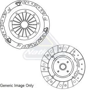 Комплект сцепления Opel Insignia A 2.0CDTI 08- (250mm) National CK10433 (фото 1)